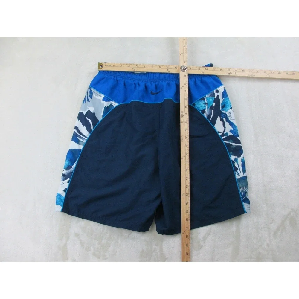 Nike Swim‎ Trunks Mens Large Blue Floral Board Shorts Bathing Suit